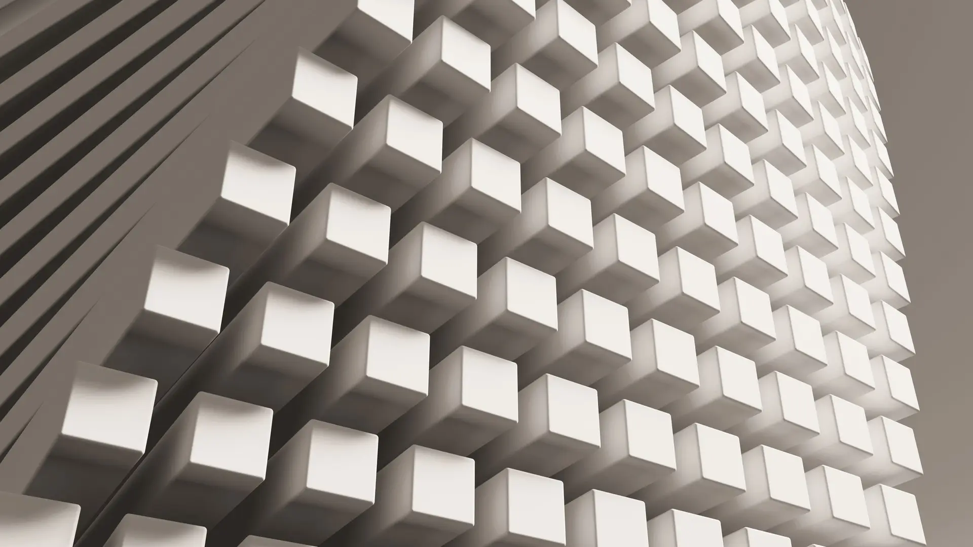 Illustration : façade de modules en relief